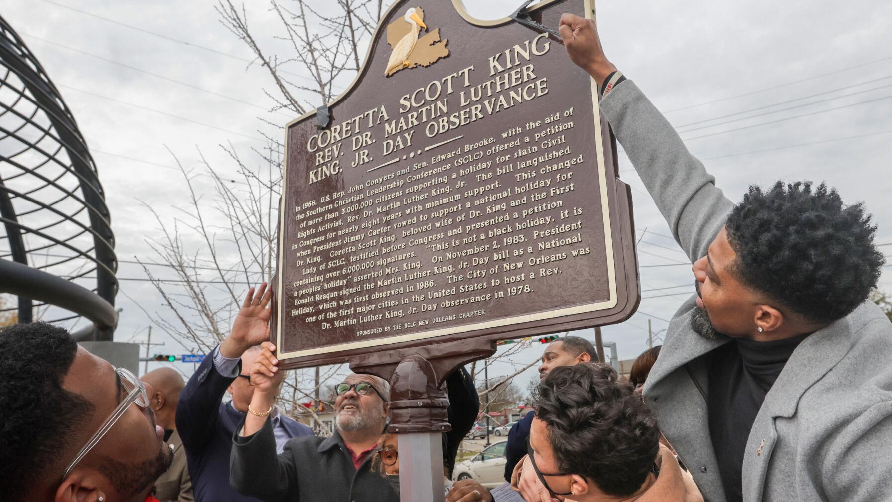 Historical marker honoring Coretta Scott King unveiled in New Orleans
